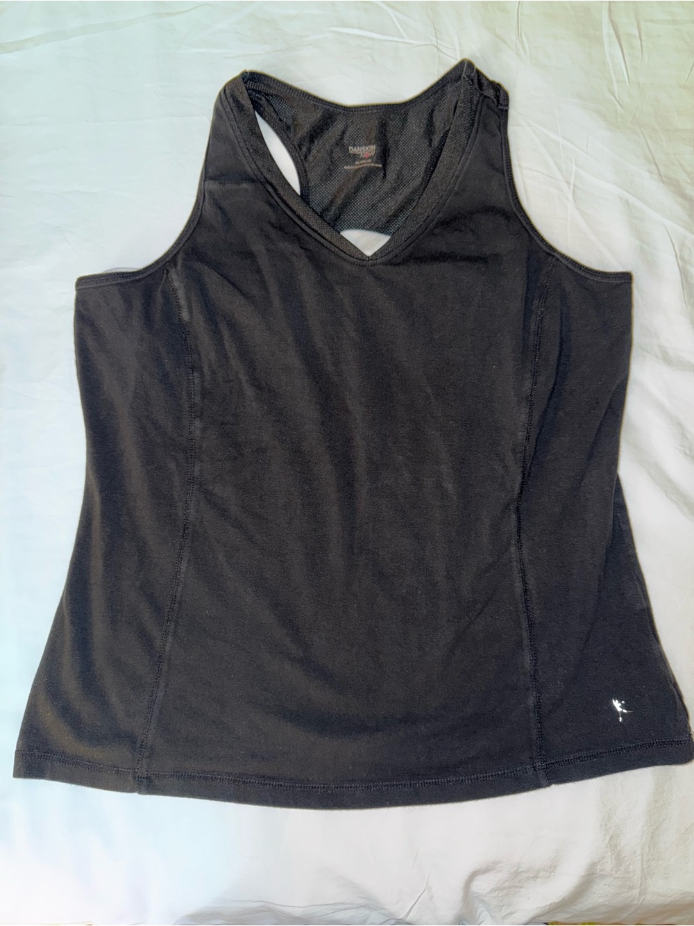 Danskin Black Racerback V-Neck Tank